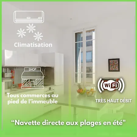 公寓 Spacieux T2 Face A La Gare - Fibre - Park Gratuit Proche - Clim